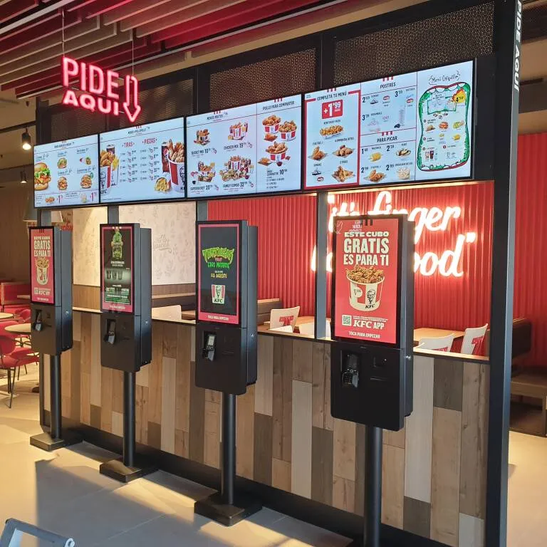 Kiosco digital físico con pantalla táctil para restaurantes - Lymon